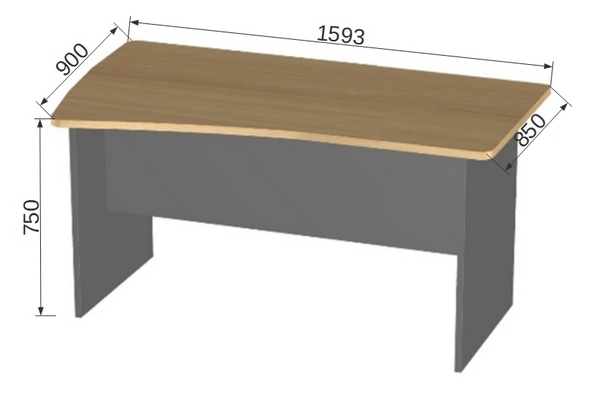 Офисная мебель БэкВем БВ-4.0 Стол эргономичный левый