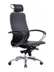 Белое кресло руководителя «SAMURAI K-2.04 с подголовником»